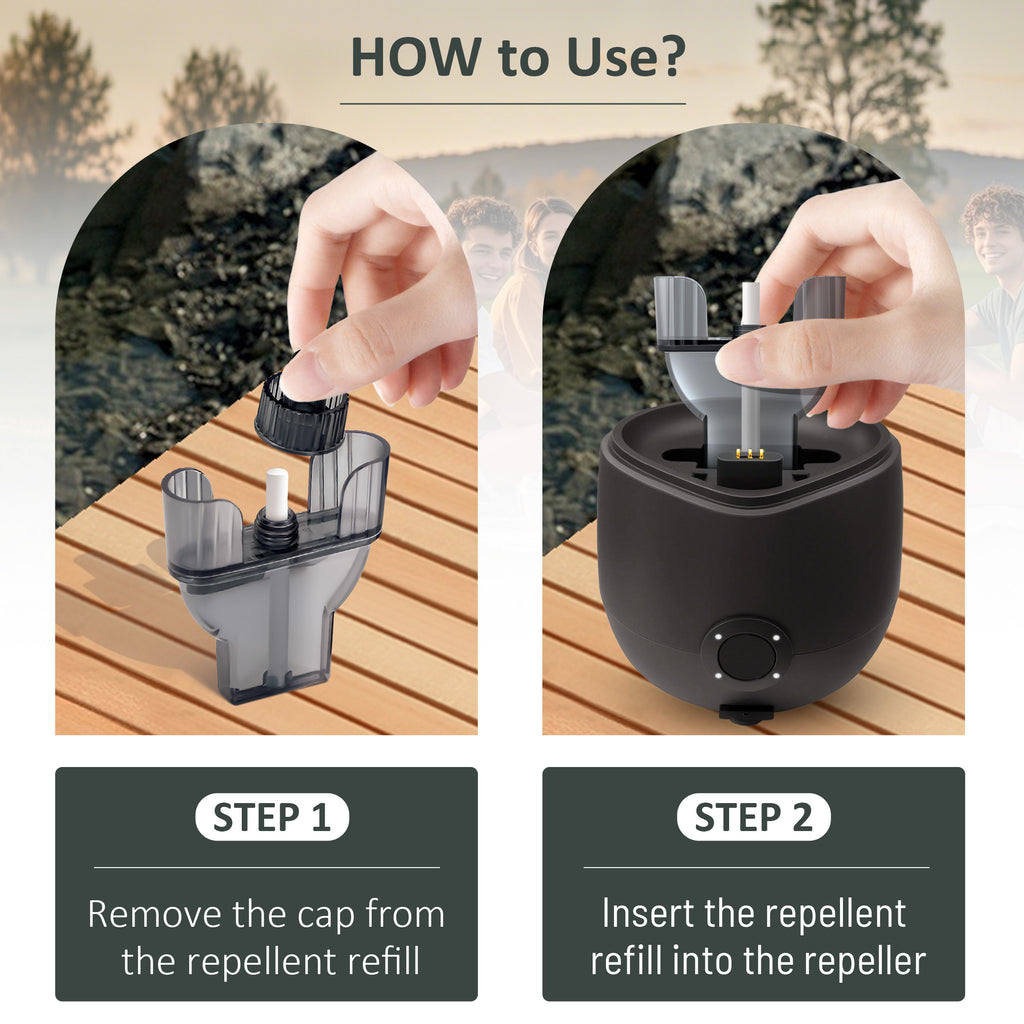 4 Pack Mosquito Repellent Refills Compatible with E-Series E55, E90, EX90,EL55 Mosquito Repeller Cartridges for 20 Ft Protection Zone Bedroom, Kitchen, Garden,Outdoor