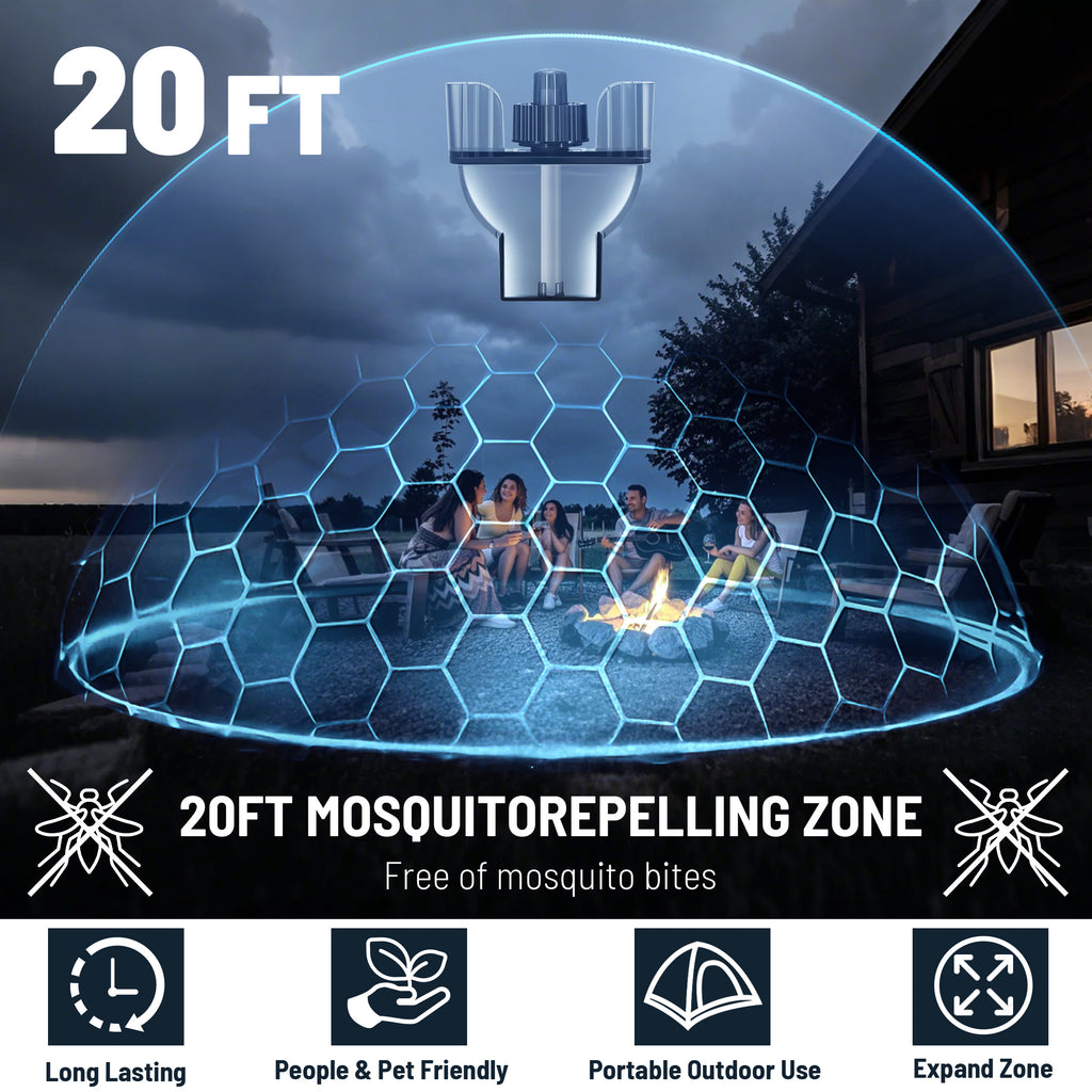 Patio Shield Mosquito Repeller Refills,4Pack Advanced Repellent Formula Compatible with E-Series & Radius Only Ultimate Mosquito Defense for Outdoor, Bedroom, Kitchen, Garden, Office