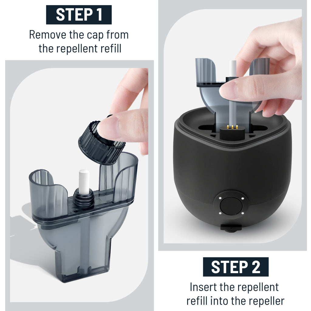 Mosquito Repellent for Home, 4 Pack Ideal for Bedroom Kitchen and Garden Use, Efficient Cartridges Compatible with Thermacell Refills